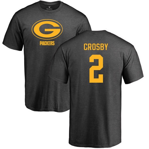 Men Green Bay Packers Ash #2 Crosby Mason One Color Nike NFL T Shirt